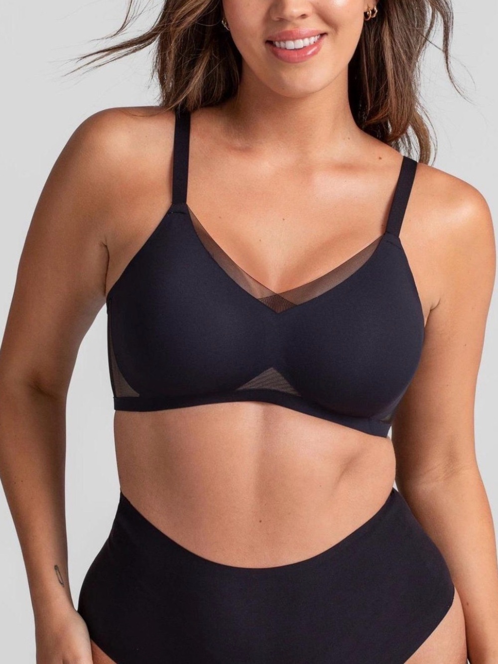 Honeylove Crossover Bra Black size XL